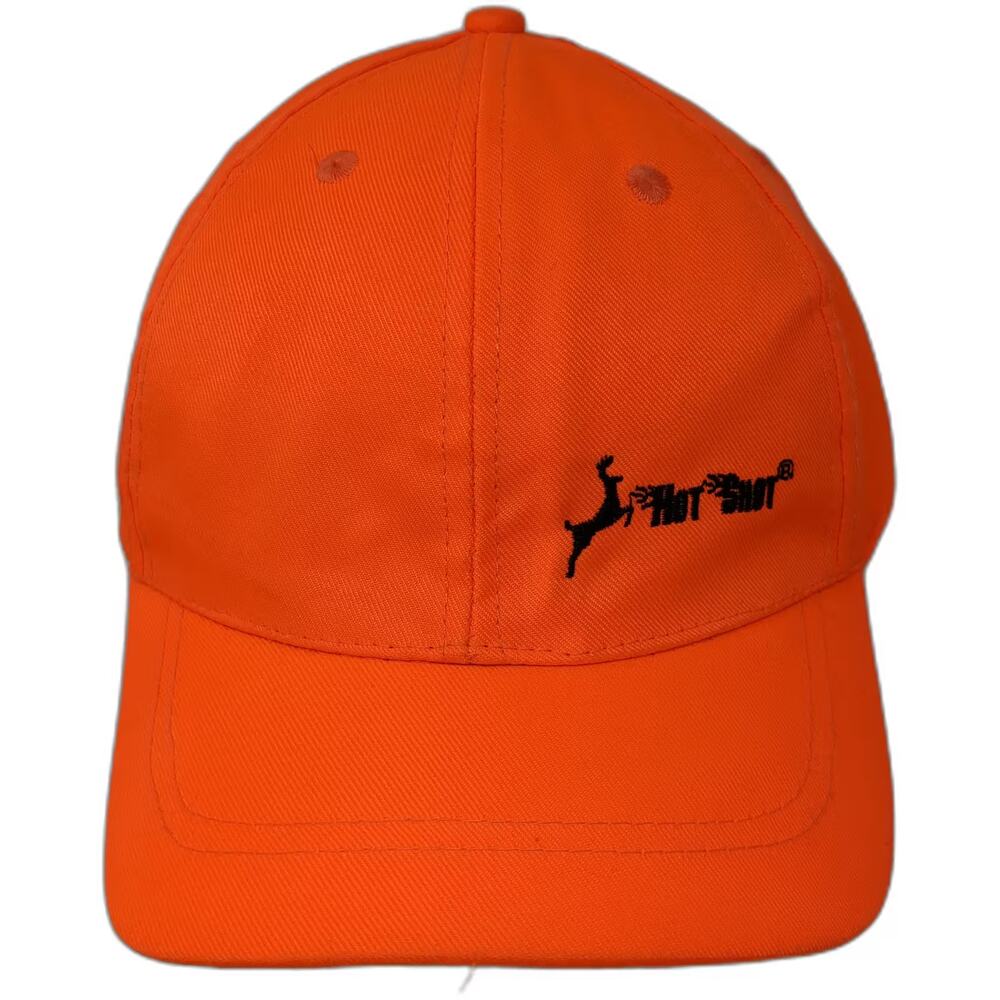 HOT SHOT Orange Trucker Hat OS Snapback Embroidered Deer Hunting Mesh Back Cap